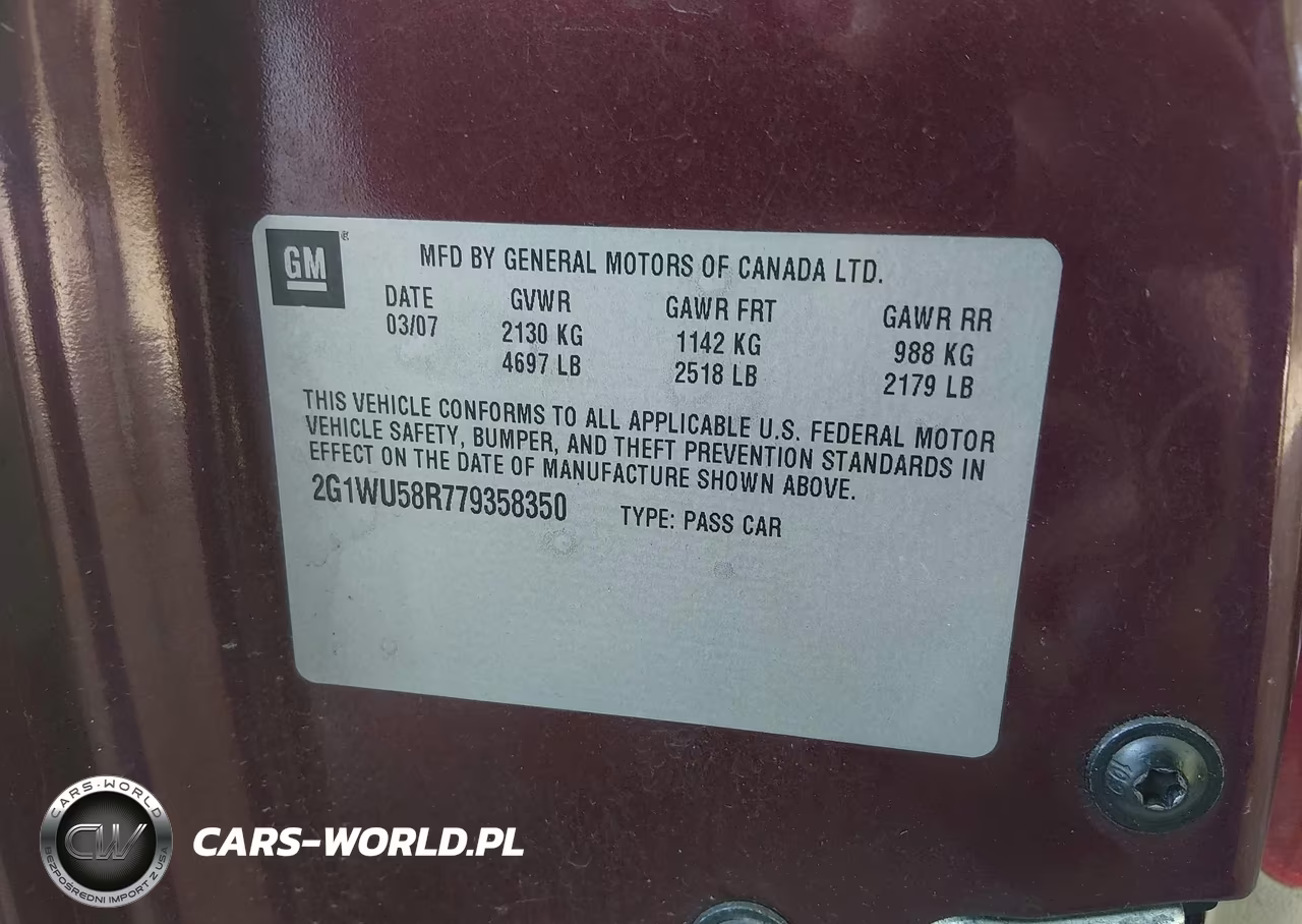 2007 Chevrolet Impala Ltz VIN:2G1WU58R779358350 - 9