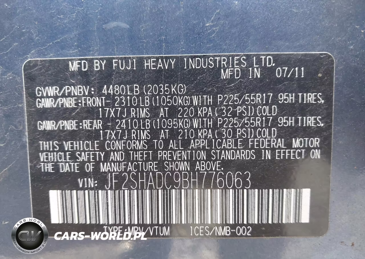 2011 Subaru Forester 2.5X Premium VIN:JF2SHADC9BH776063 - 9