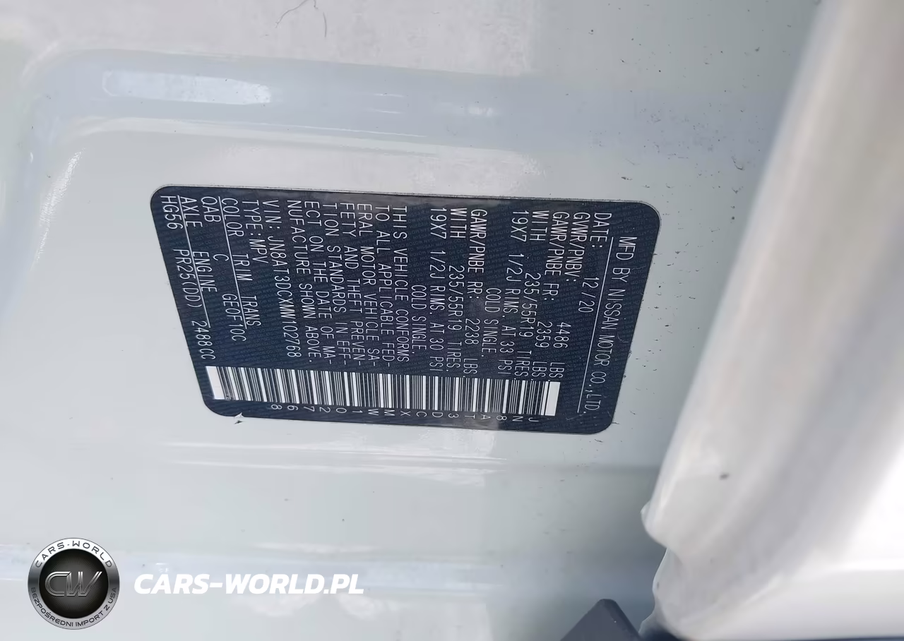 2021 Nissan Rogue Platinum Fwd VIN:JN8AT3DCXMW102768 - 9