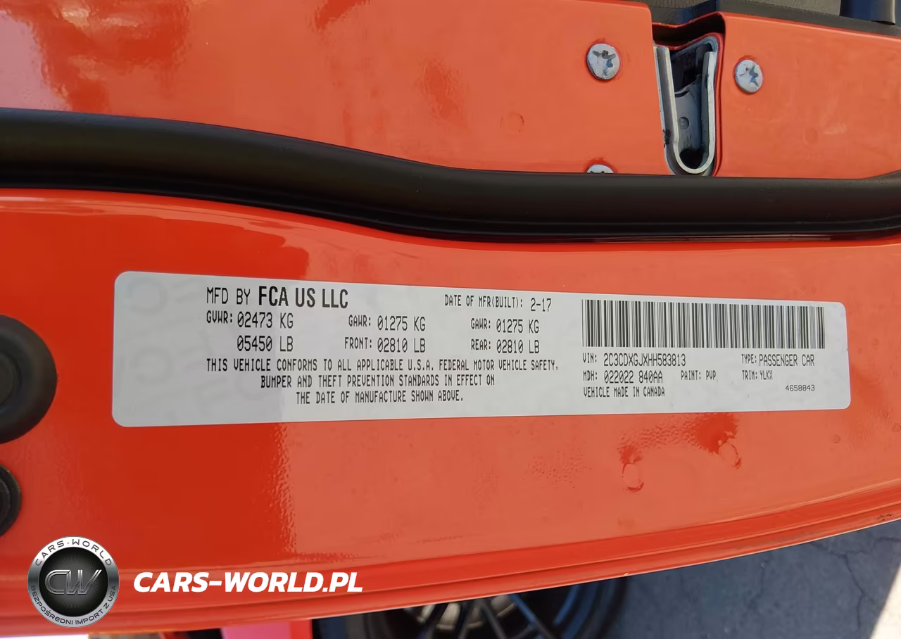 2017 Dodge Charger Daytona 392 Rwd VIN:2C3CDXGJXHH583813 - 9