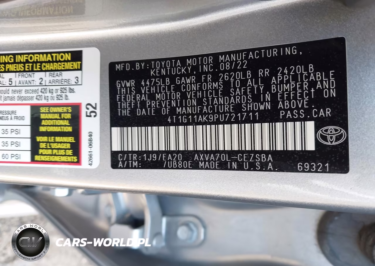2023 Toyota Camry Se VIN:4T1G11AK9PU721711 - 9