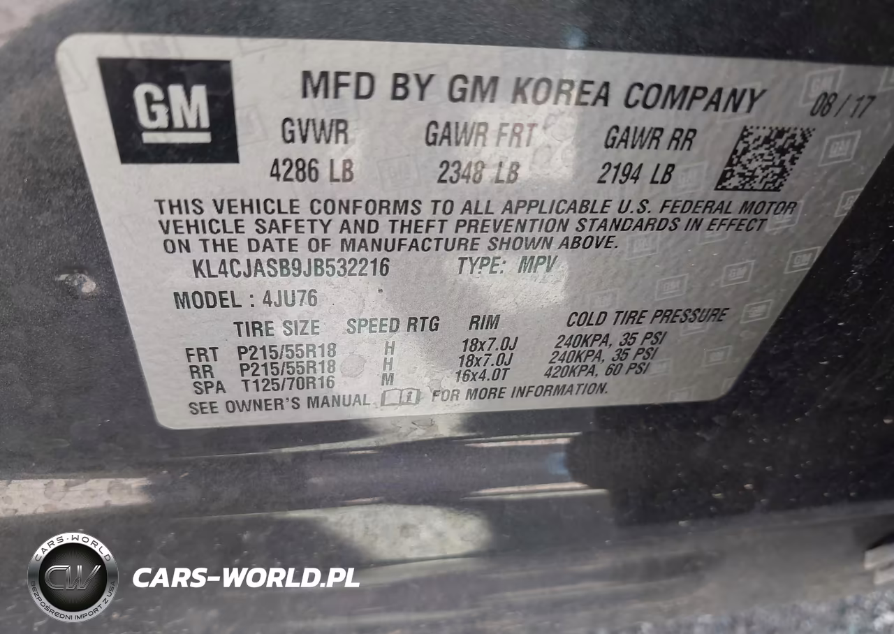 2018 Buick Encore Preferred VIN:KL4CJASB9JB532216 - 9