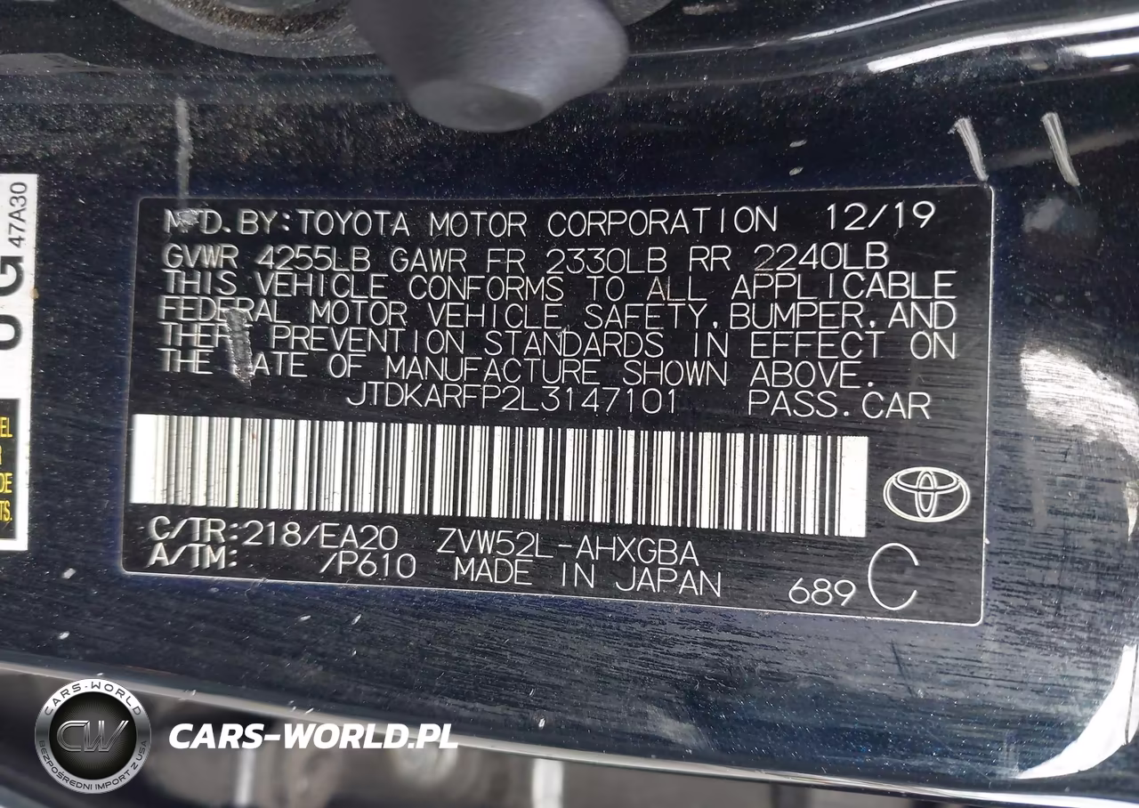 2020 Toyota Prius Prime Xle VIN:JTDKARFP2L3147101 - 9