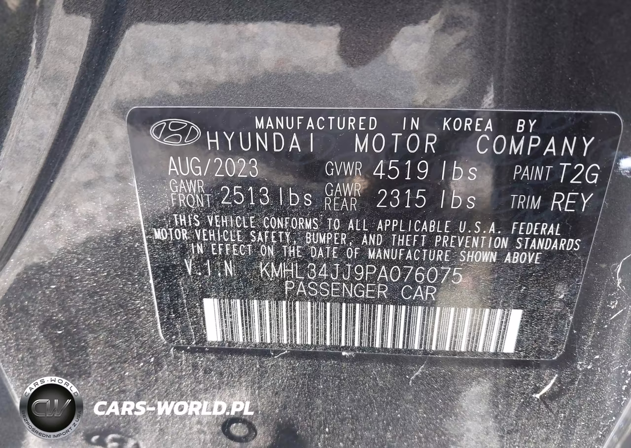 2023 Hyundai Sonata Hybrid Sel VIN:KMHL34JJ9PA076075 - 9