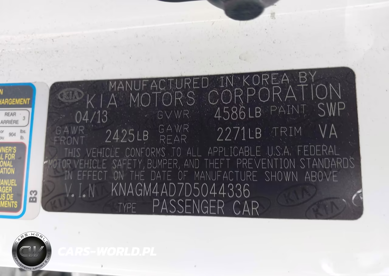 2013 Kia Optima Hybrid Lx VIN:KNAGM4AD7D5044336 - 9