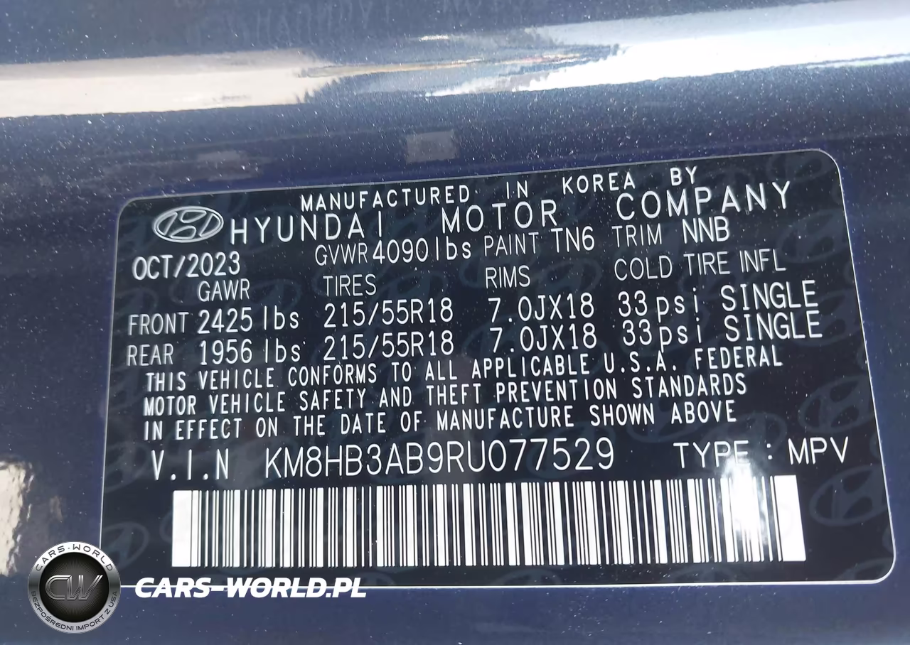 2024 Hyundai Kona Sel VIN:KM8HB3AB9RU077529 - 9