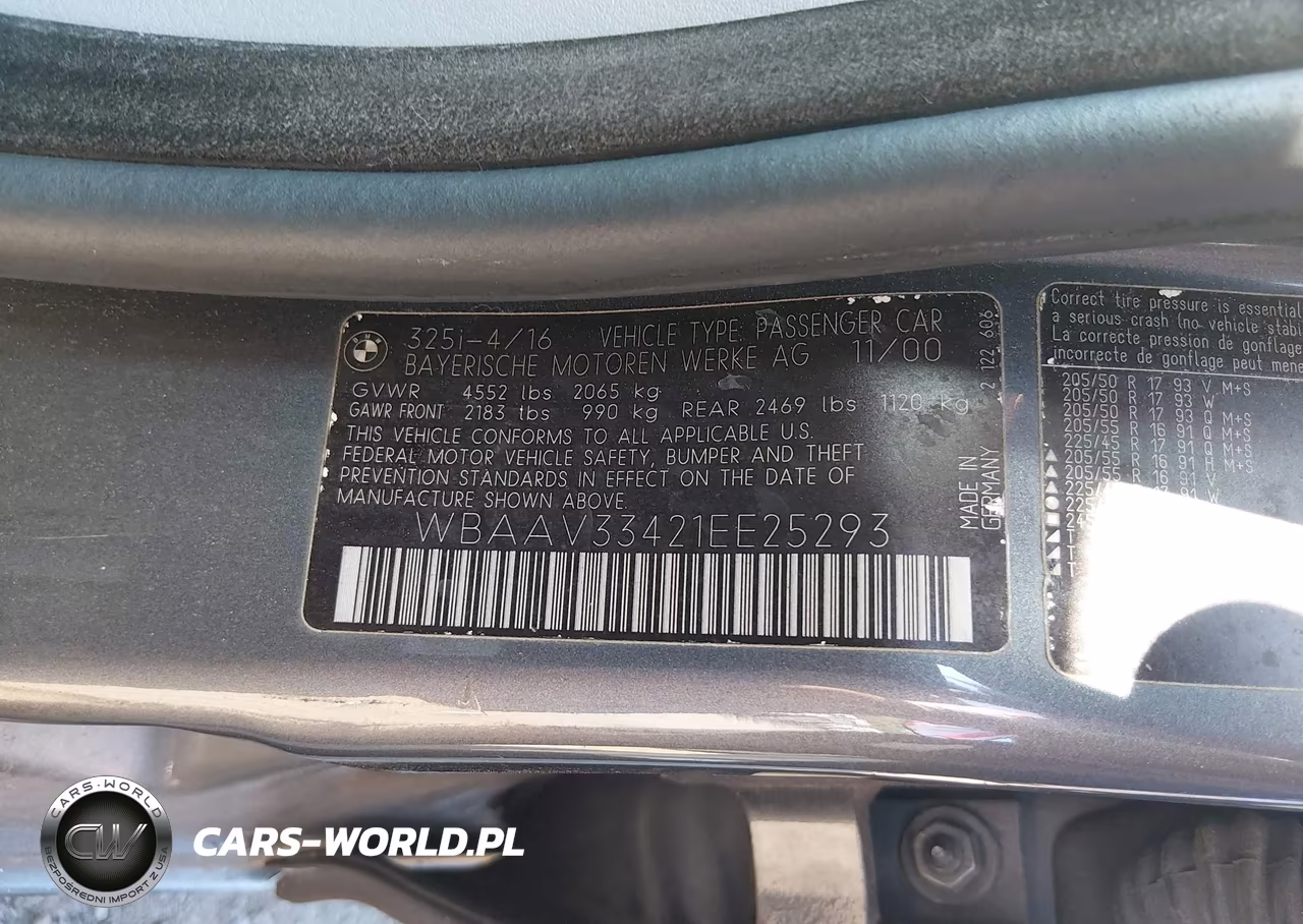 2001 BMW 325I VIN:WBAAV33421EE25293 - 9