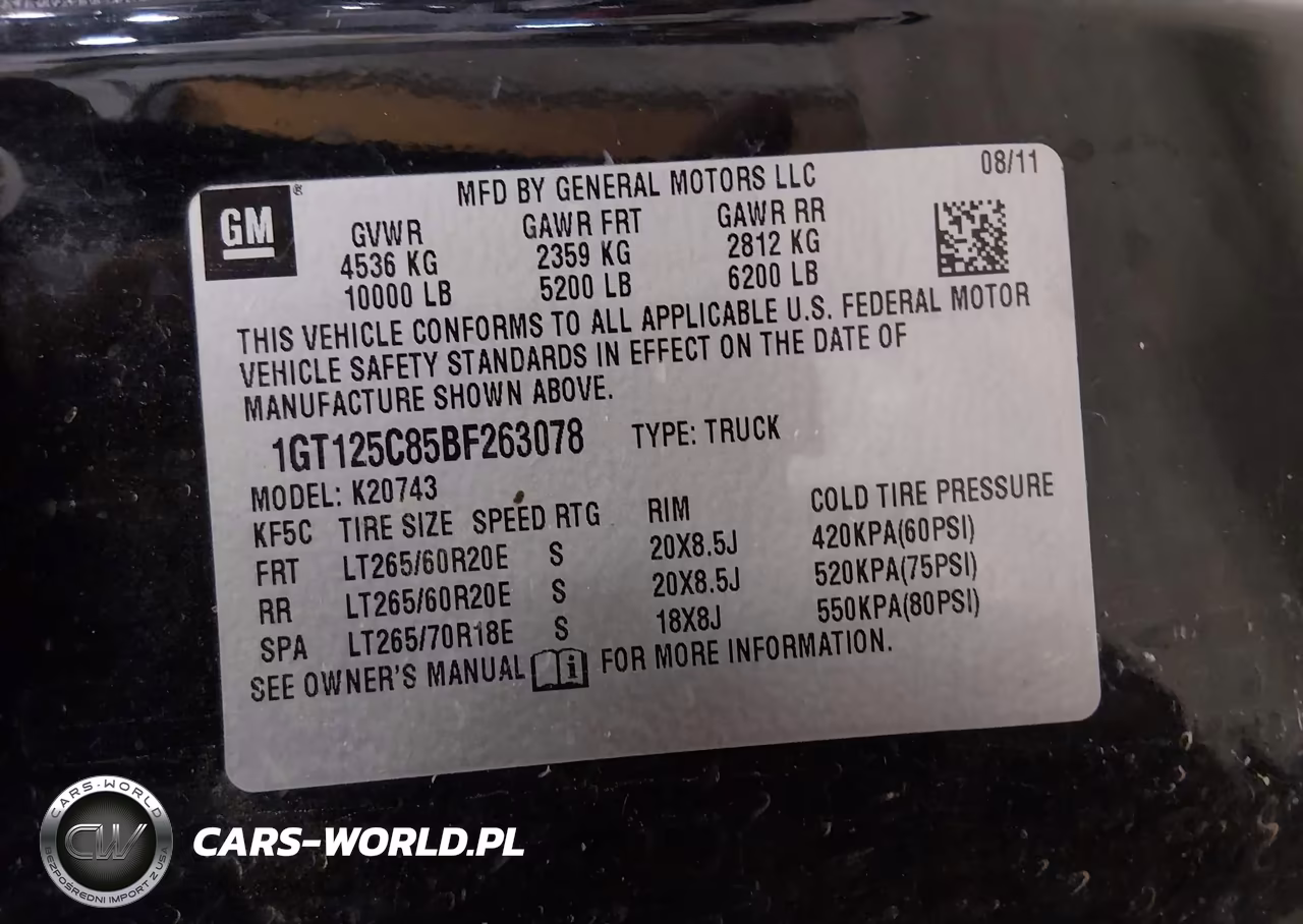 2011 GMC Sierra 2500Hd Denali VIN:1GT125C85BF263078 - 9