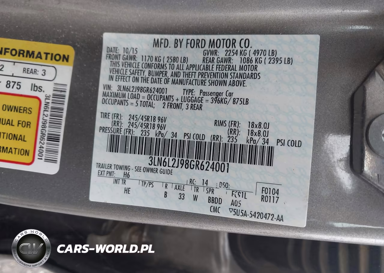 2016 Lincoln Mkz VIN:3LN6L2J98GR624001 - 9