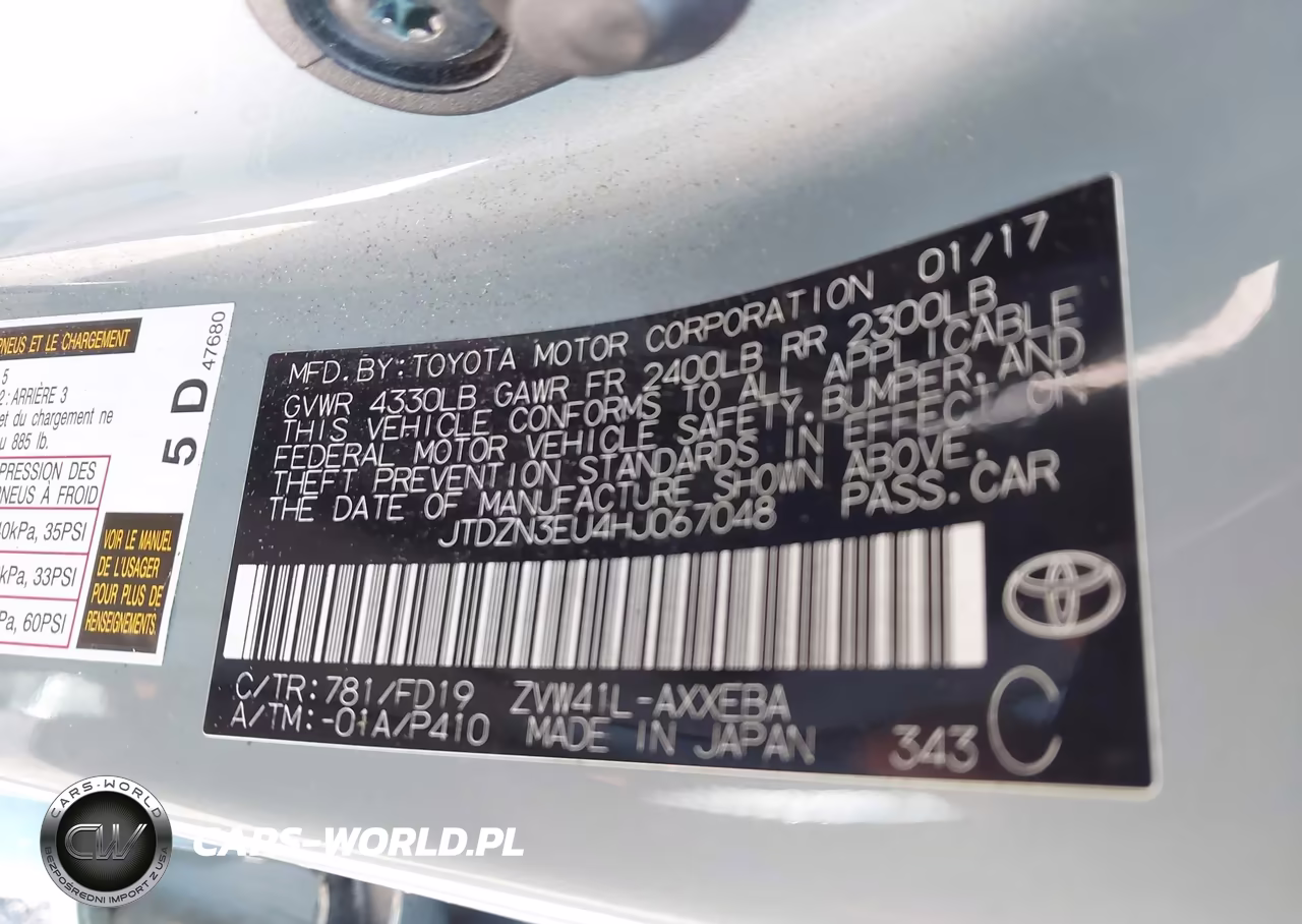 TOYOTA PRIUS V VIN:JTDZN3EU4HJ067048 - 9