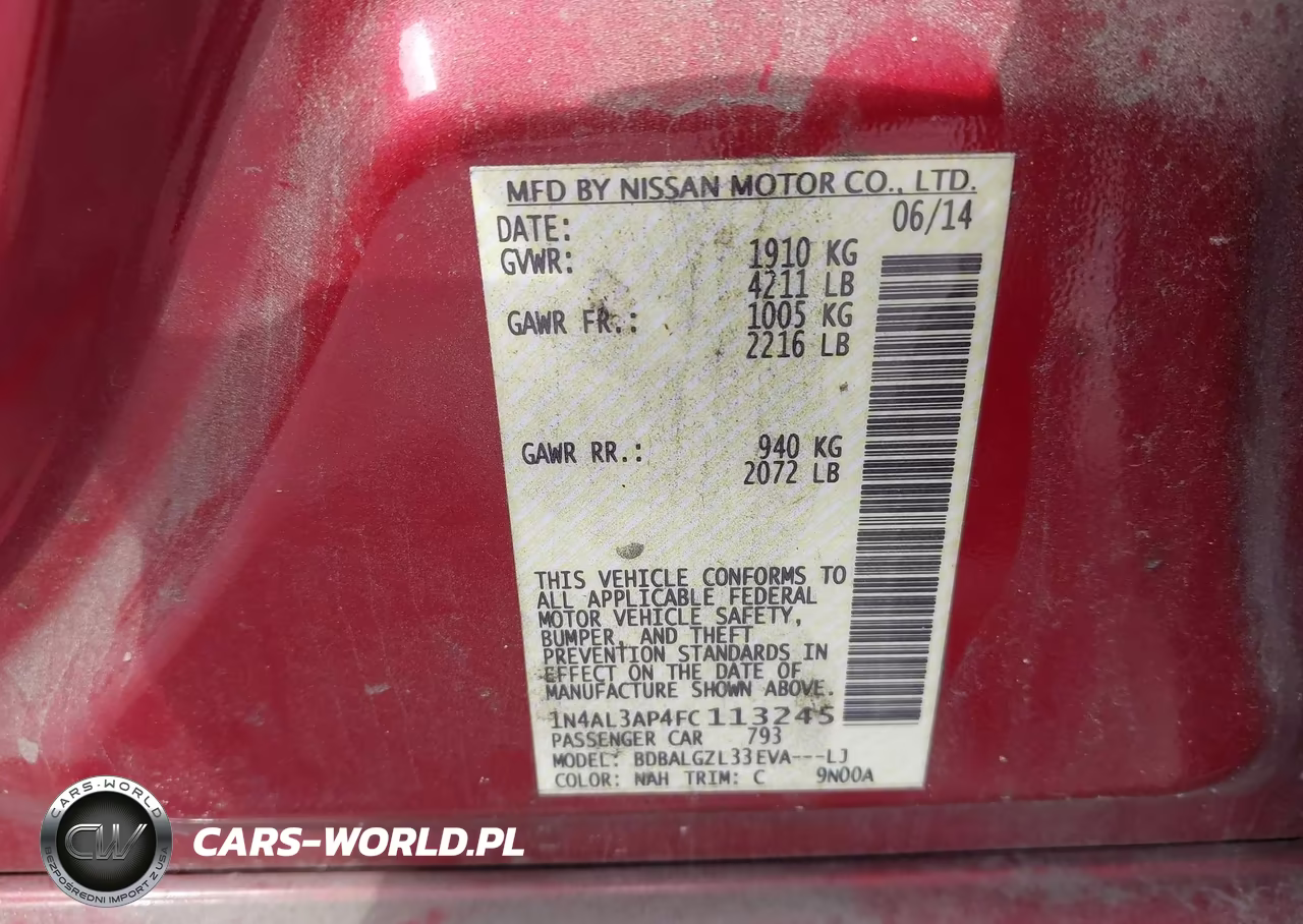 2015 Nissan Altima 2.5 S VIN:1N4AL3AP4FC113245 - 9