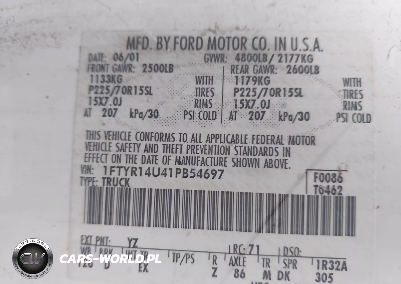 2001 Ford Ranger Edge-Xl-Xlt VIN:1FTYR14U41PB54697 - 9
