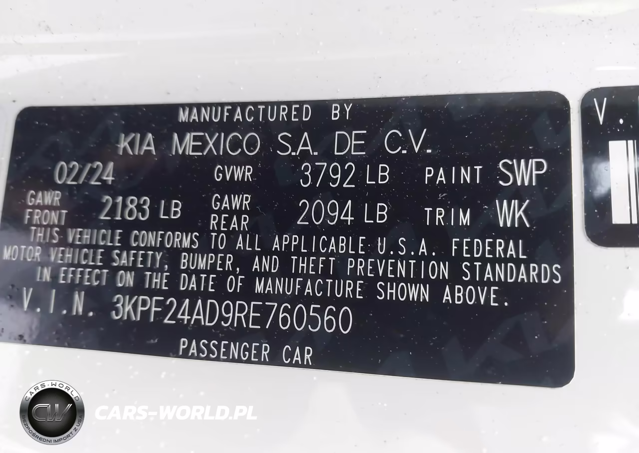 2024 Kia Forte Lxs VIN:3KPF24AD9RE760560 - 9