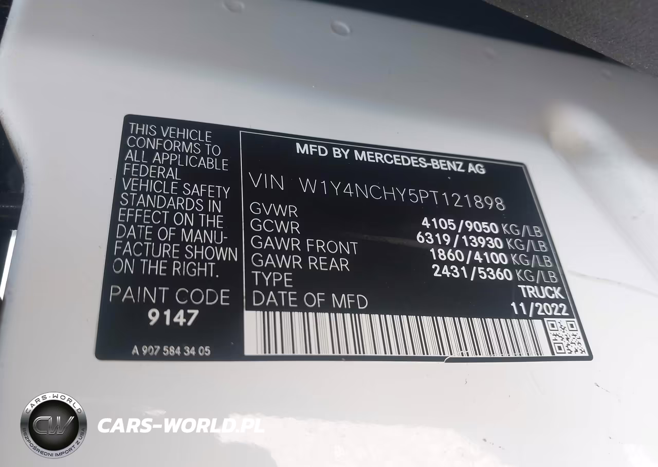 2023 Mercedes-Benz Sprinter 2500 High Roof 4-Cyl Diesel Ho VIN:W1Y4NCHY5PT121898 - 8