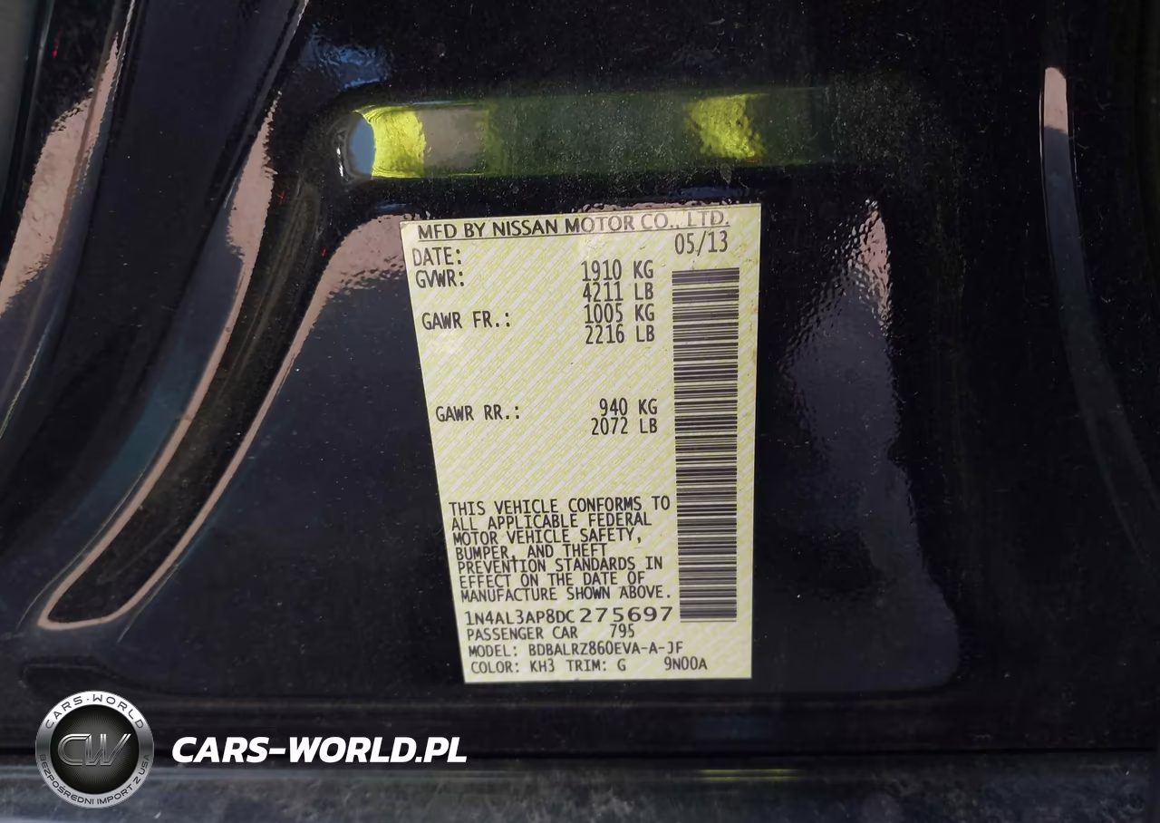 2013 Nissan Altima 2.5 S VIN:1N4AL3AP8DC275697 - 9