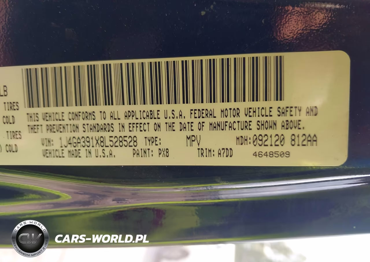 2008 Jeep Wrangler Unlimited X VIN:1J4GA391X8L528528 - 9