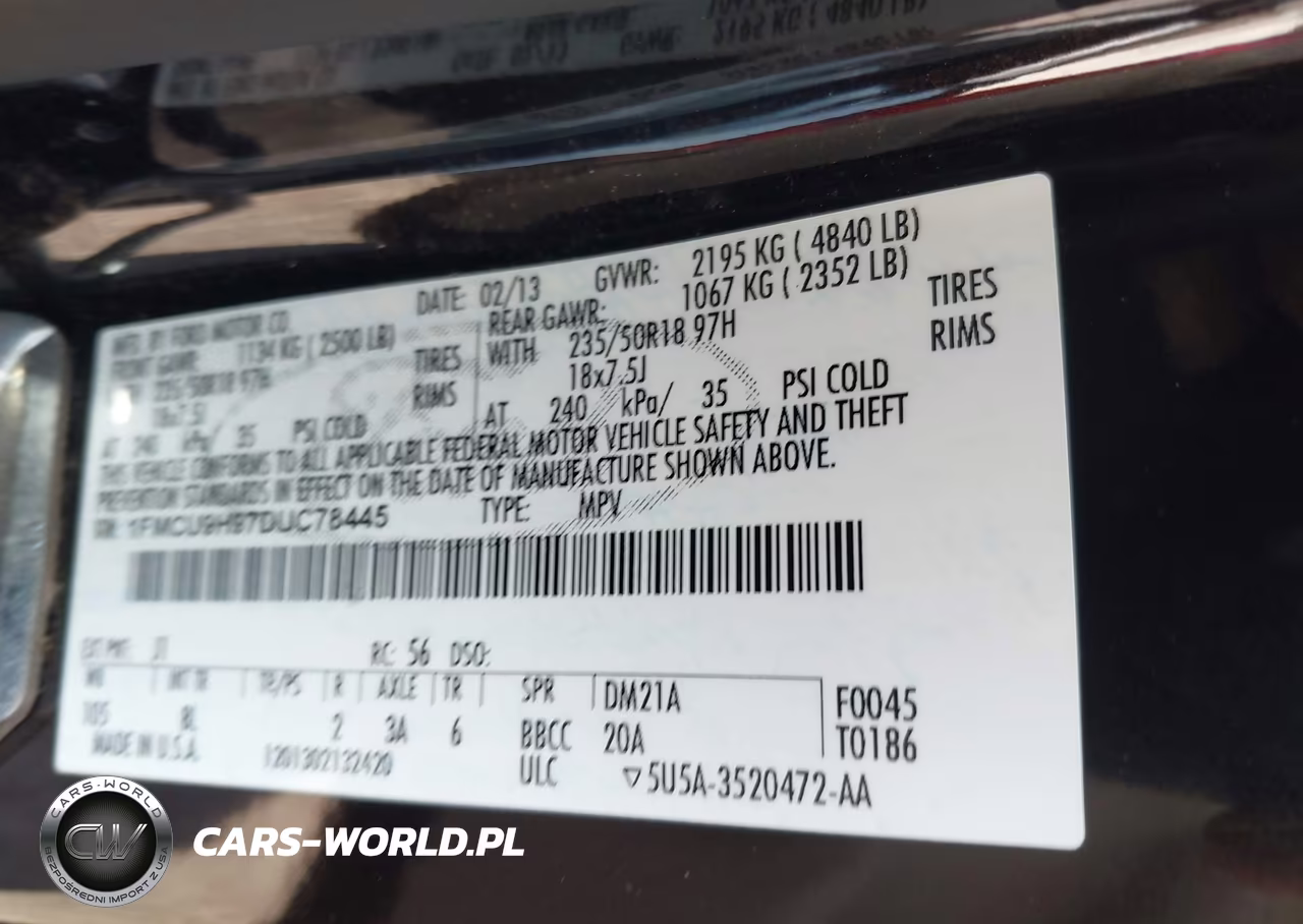 2013 Ford Escape Sel VIN:1FMCU9H97DUC78445 - 9