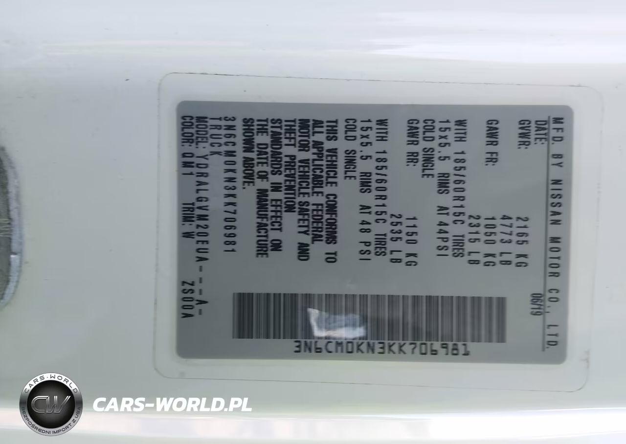 2019 Nissan Nv200 Sv VIN:3N6CM0KN3KK706981 - 9