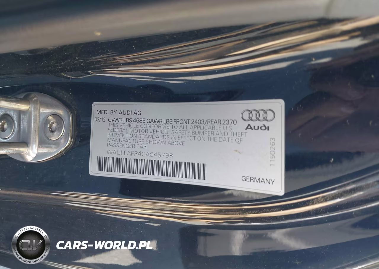 2012 Audi A5 2.0T Premium VIN:WAULFAFR4CA045798 - 9
