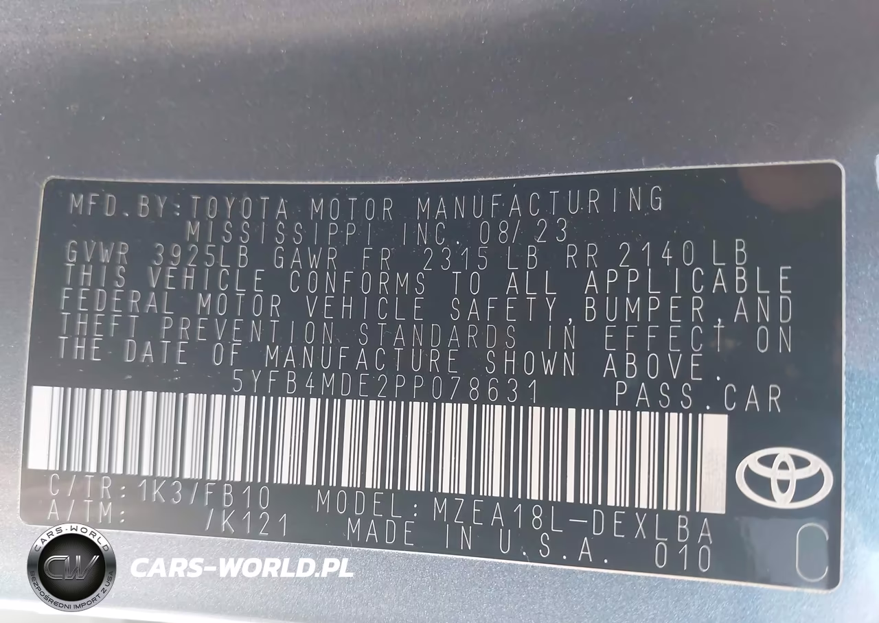 2023 Toyota Corolla Le VIN:5YFB4MDE2PP078631 - 9