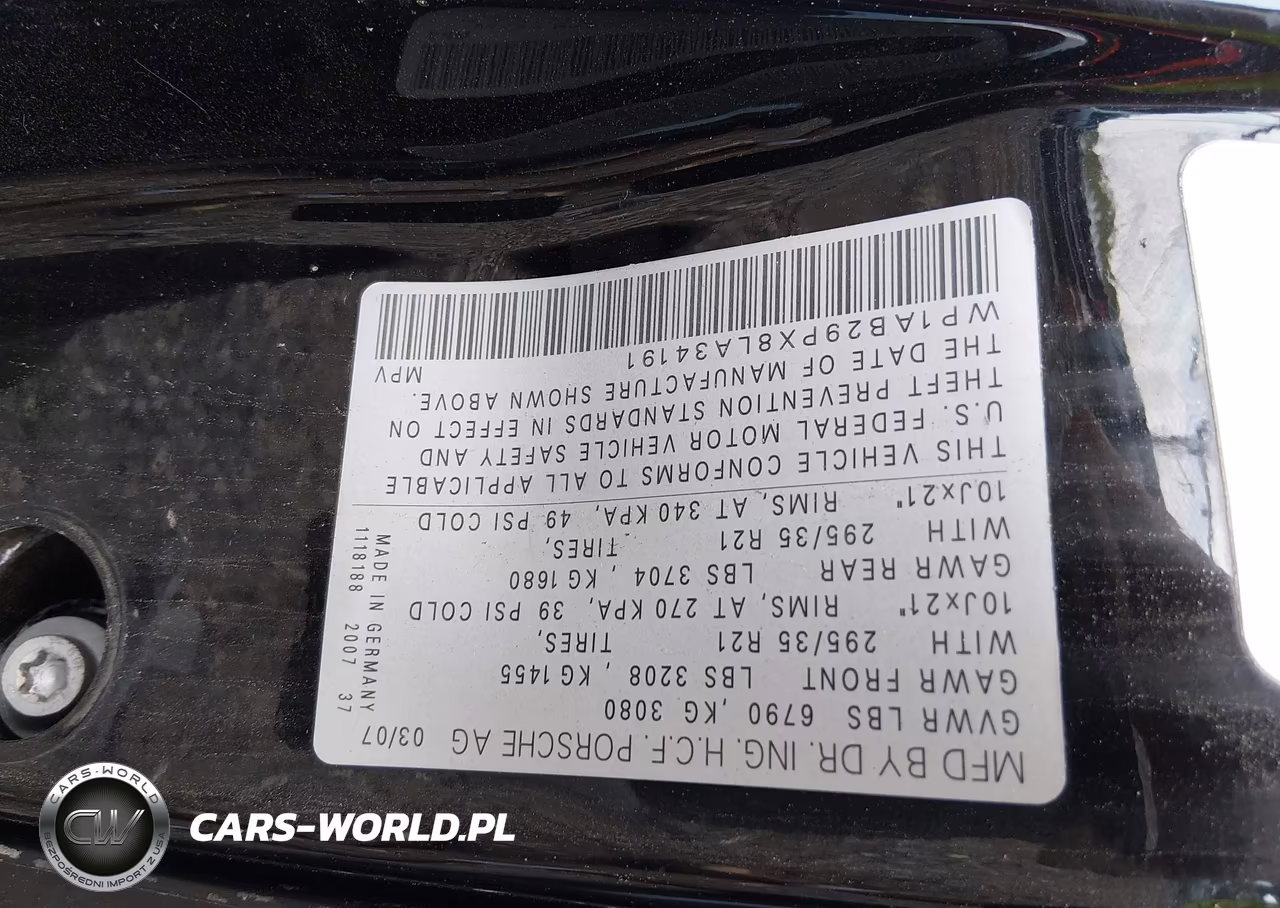 2008 Porsche Cayenne S VIN:WP1AB29PX8LA34191 - 9
