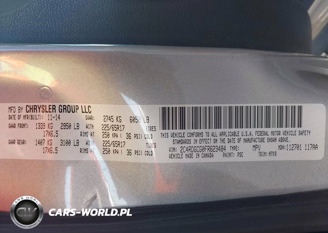 2015 Dodge Grand Caravan Sxt VIN:2C4RDGCG0FR623484 - 9