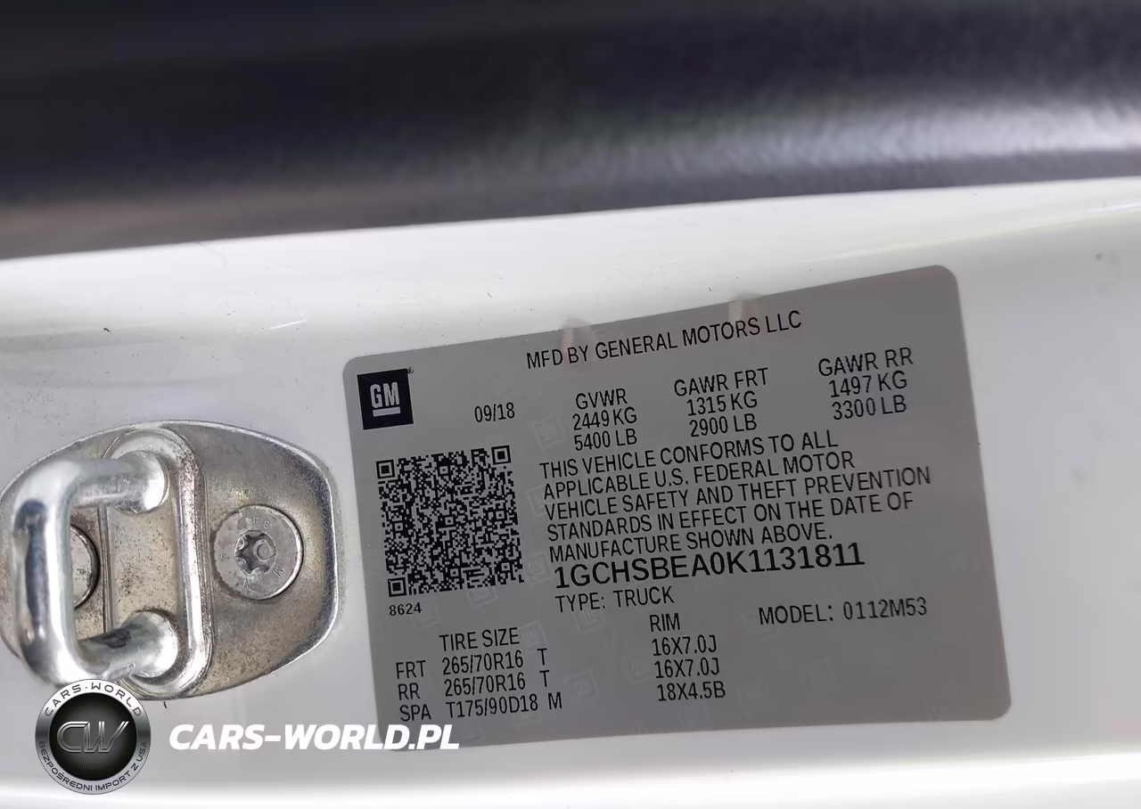 2019 Chevrolet Colorado Wt VIN:1GCHSBEA0K1131811 - 9