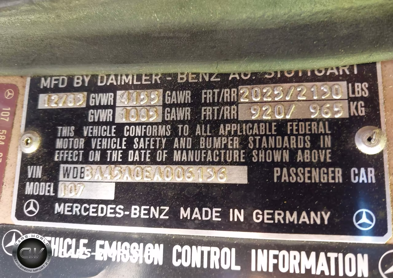 1984 Mercedes-Benz 380 Sl VIN:WDBBA45A0EA006136 - 9