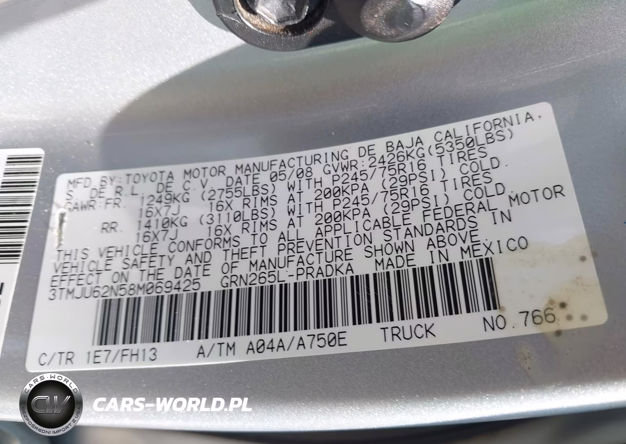 2008 Toyota Tacoma Prerunner V6 VIN:3TMJU62N58M069425 - 9