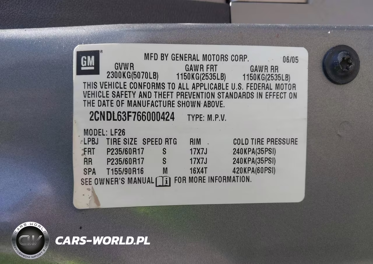 2006 Chevrolet Equinox Lt VIN:2CNDL63F766000424 - 9