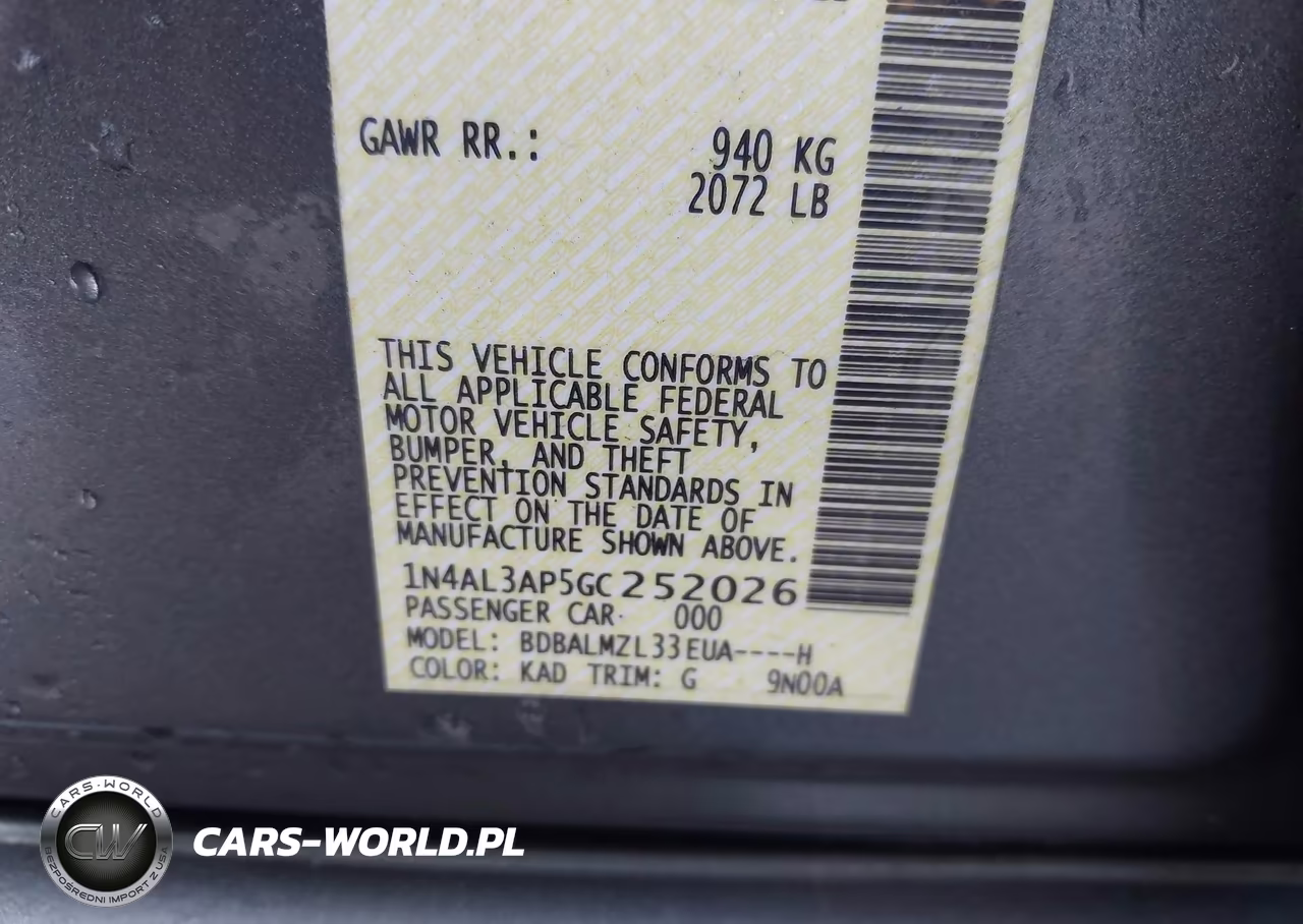 2016 Nissan Altima 2.5 Sv VIN:1N4AL3AP5GC252026 - 9