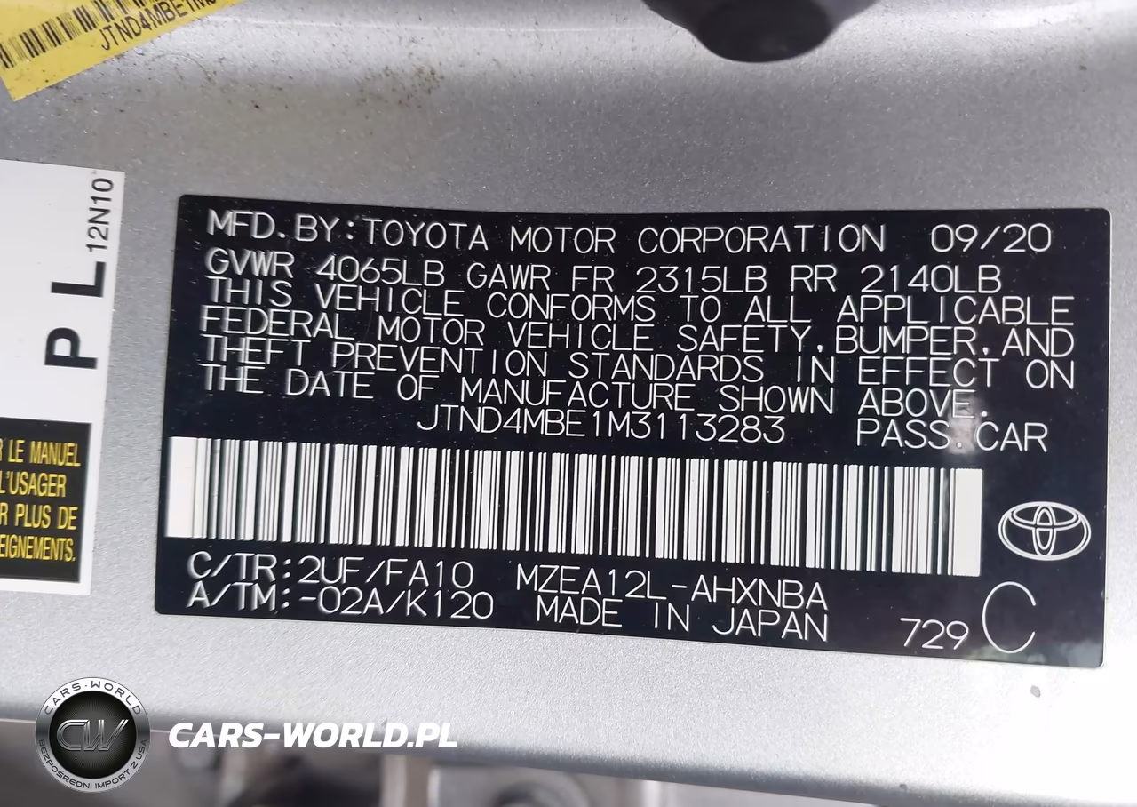2021 Toyota Corolla Se VIN:JTND4MBE1M3113283 - 9