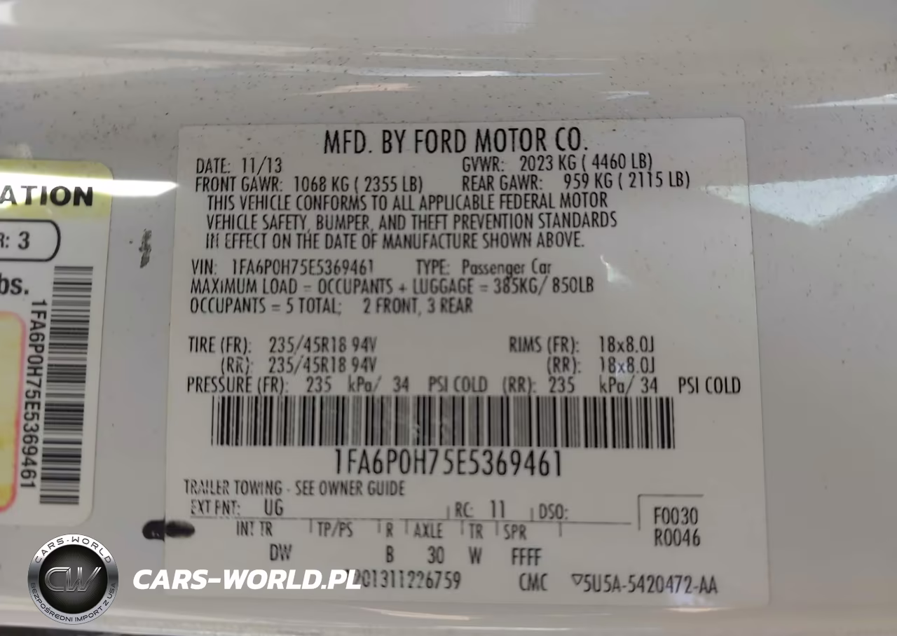 2014 Ford Fusion Se VIN:1FA6P0H75E5369461 - 9