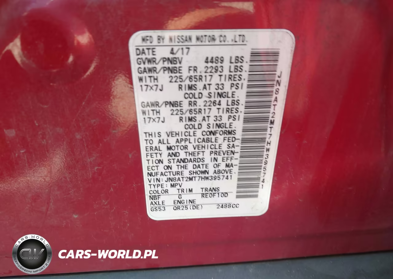 2017 Nissan Rogue S VIN:JN8AT2MT7HW395741 - 9
