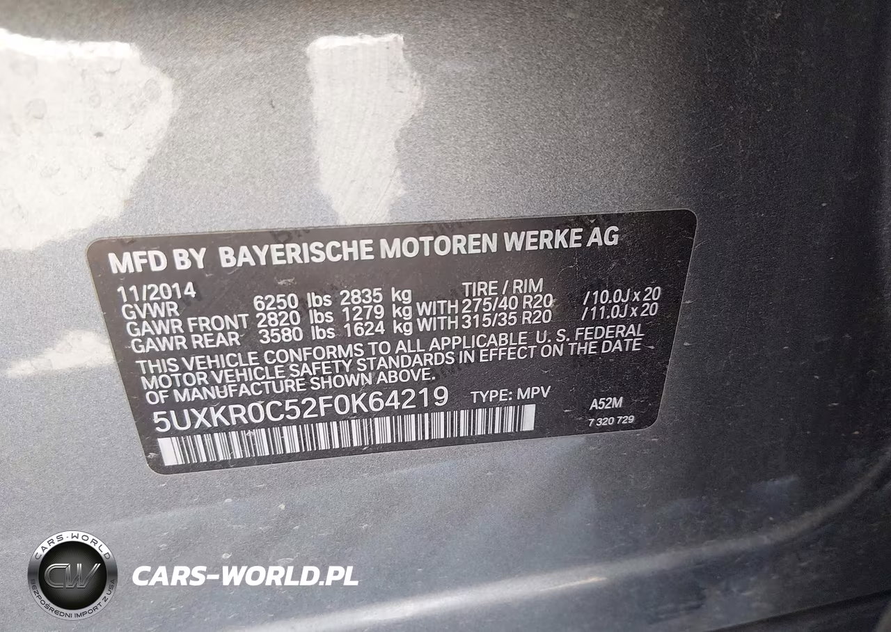 2015 BMW X5 xDrive35I VIN:5UXKR0C52F0K64219 - 9