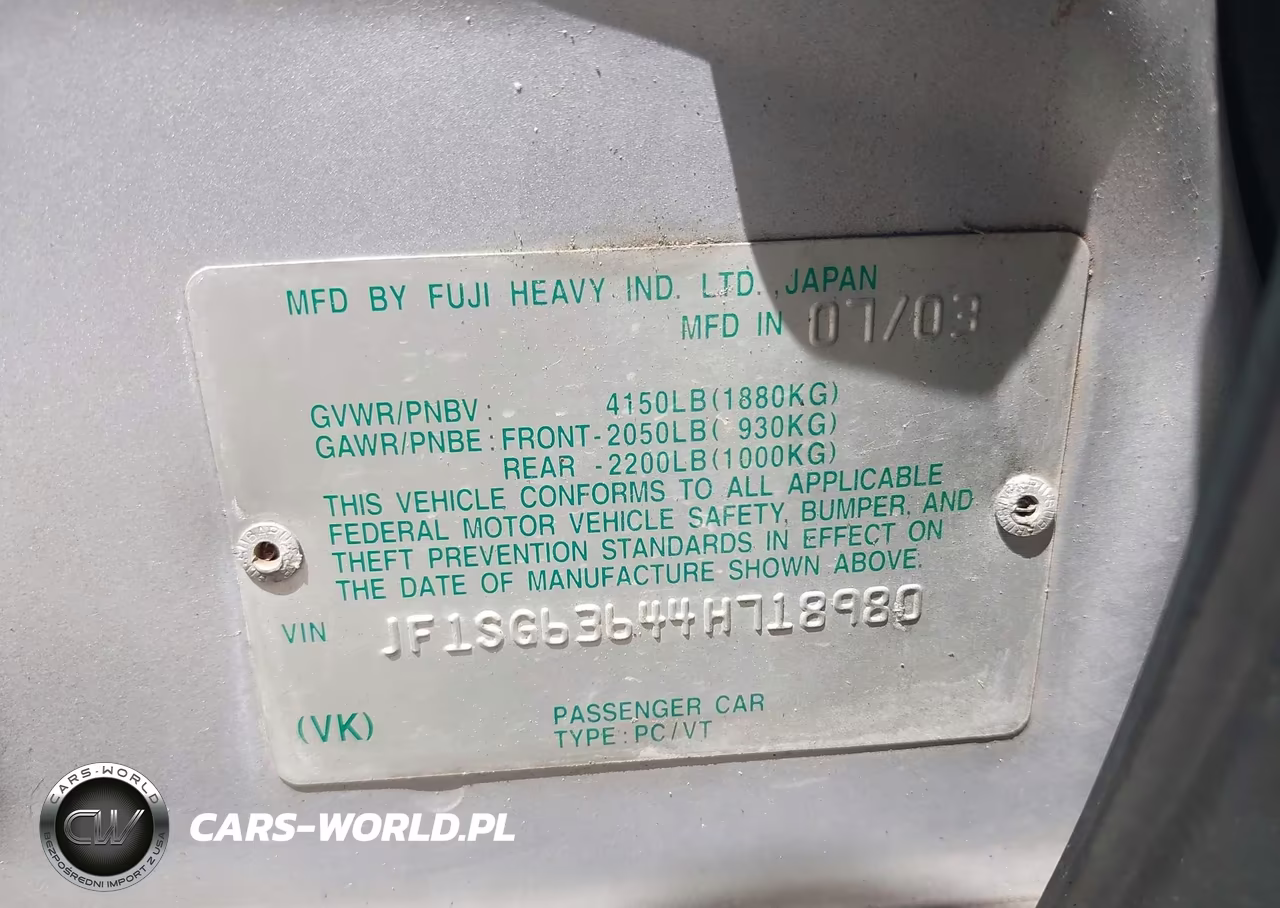 2004 Subaru Forester 2.5X VIN:JF1SG63644H718980 - 9