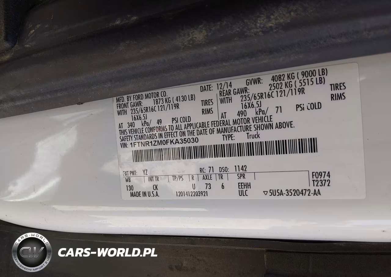 2015 Ford Transit-250 VIN:1FTNR1ZM0FKA35030 - 9