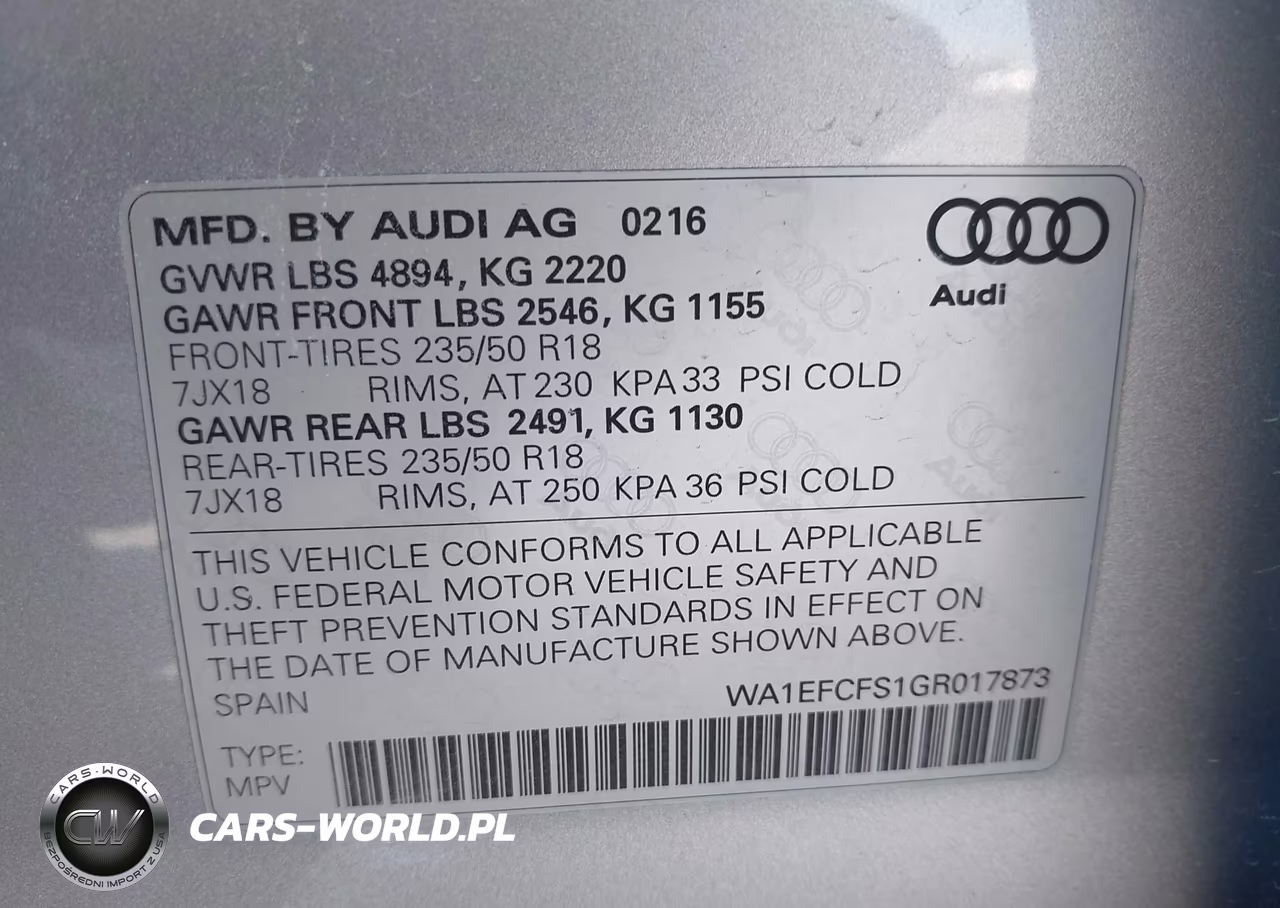 2016 Audi Q3 Premium Plus VIN:WA1EFCFS1GR017873 - 9