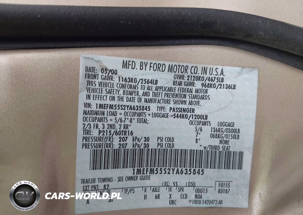 2000 Mercury Sable Ls Premium VIN:1MEFM55S2YA635845 - 9