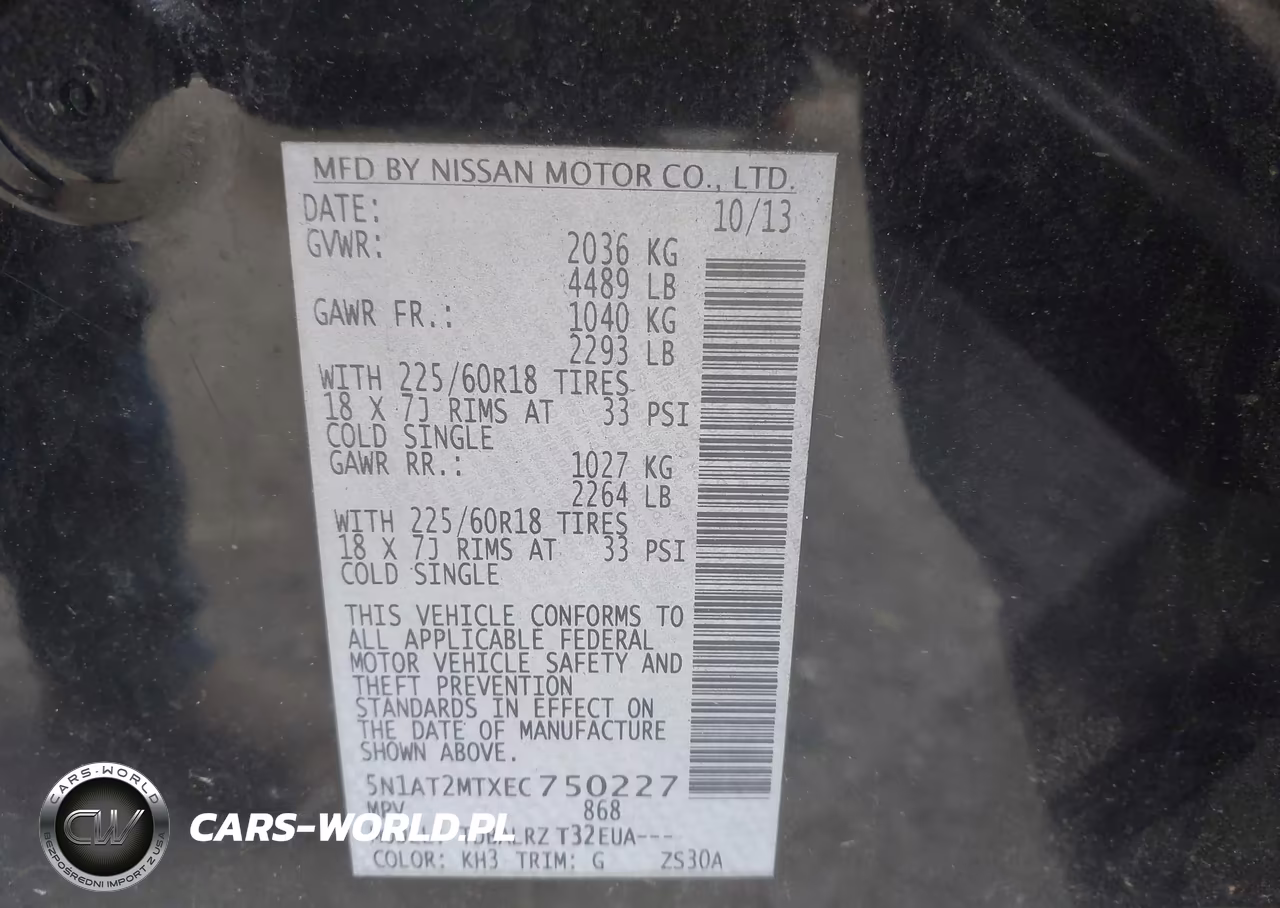 2014 Nissan Rogue Sl VIN:5N1AT2MTXEC750227 - 9