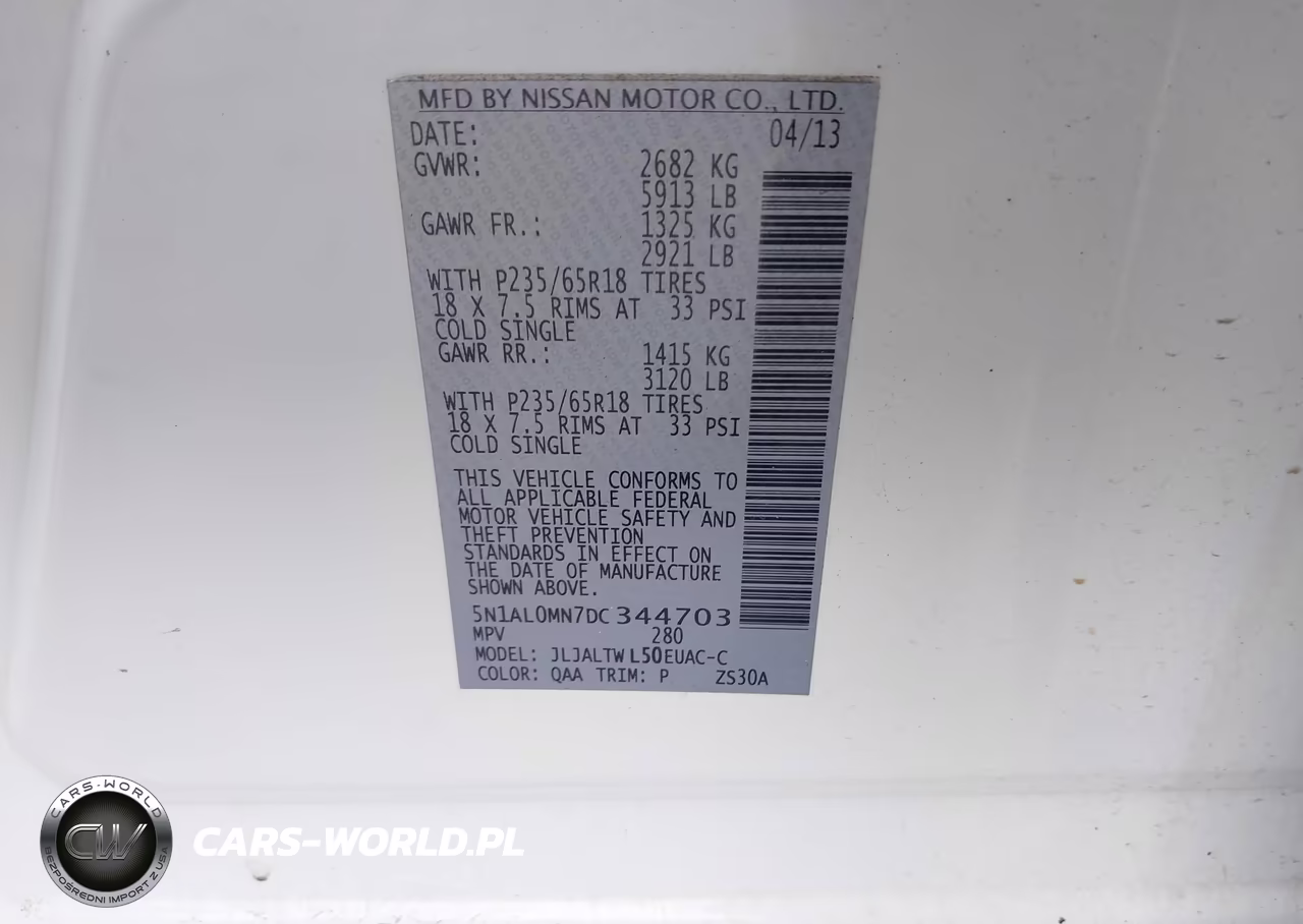2013 Infiniti Jx35 VIN:5N1AL0MN7DC344703 - 9