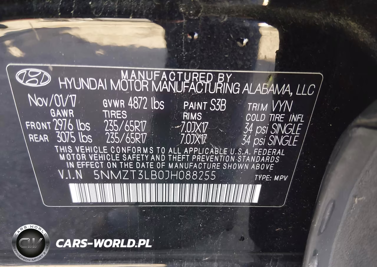 2018 Hyundai Santa Fe Sport 2.4L VIN:5NMZT3LB0JH088255 - 9