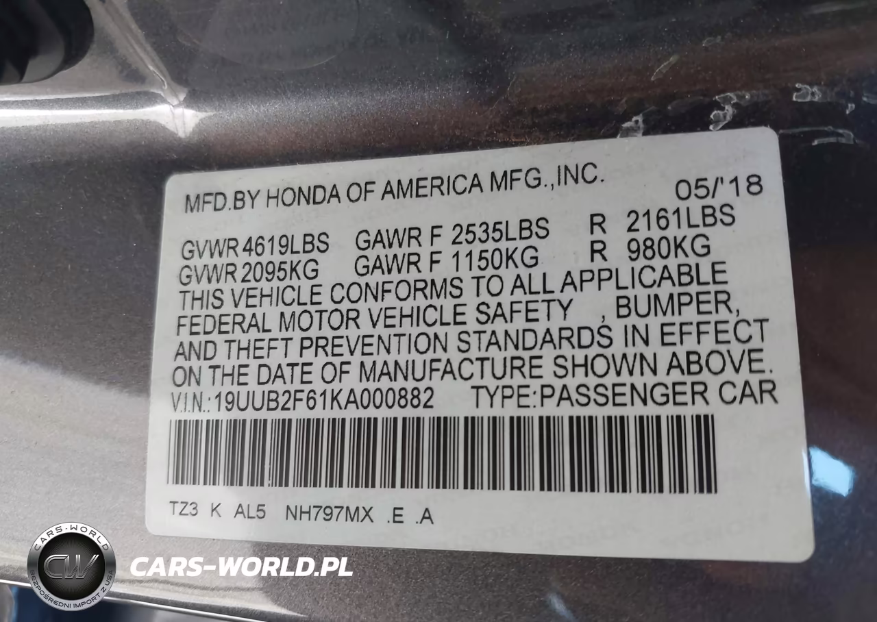2019 Acura Tlx Tech A-Spec Pkgs VIN:19UUB2F61KA000882 - 9