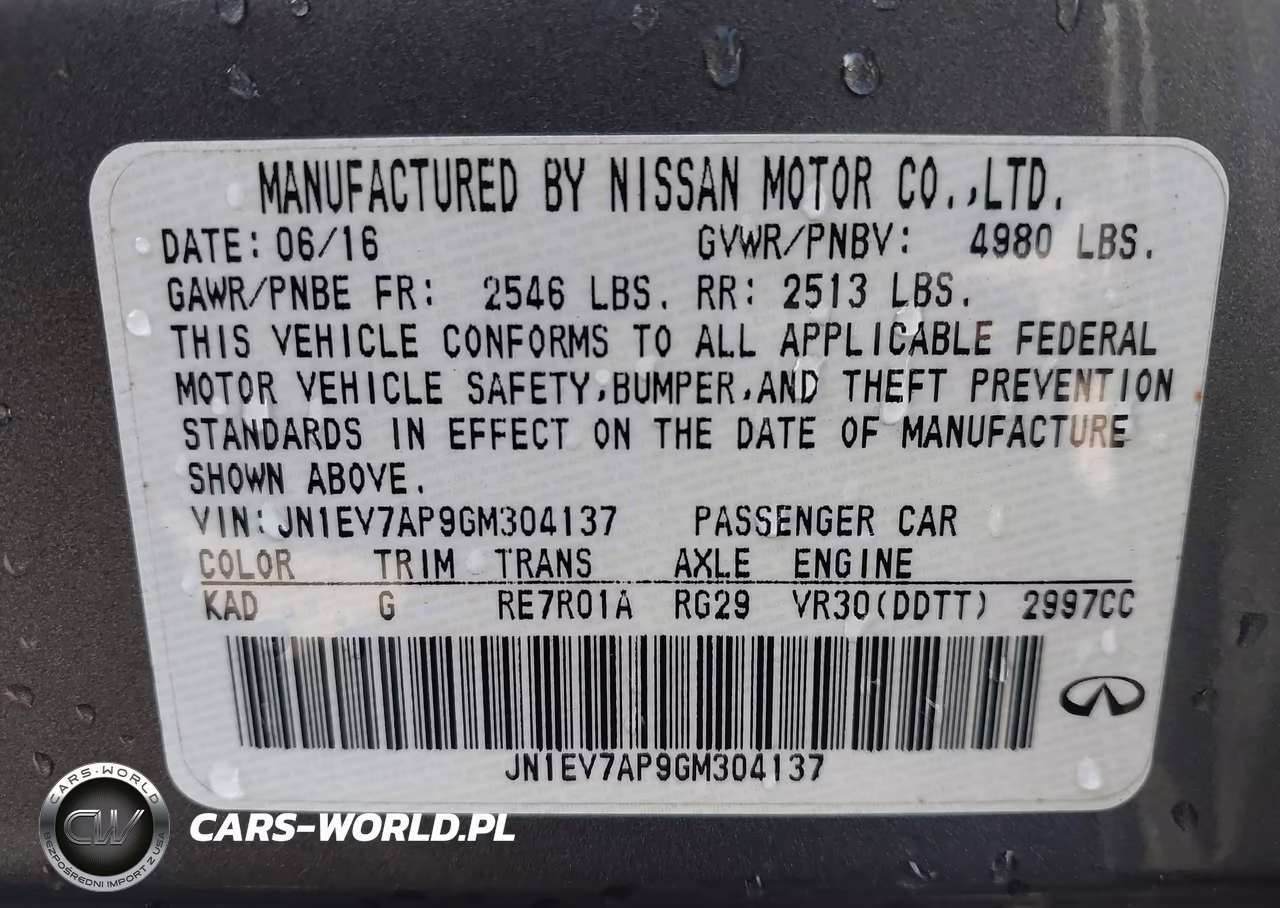 2016 Infiniti Q50 3.0T Premium VIN:JN1EV7AP9GM304137 - 9