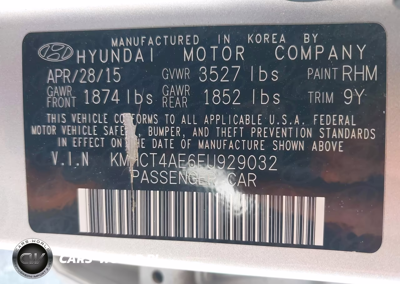 2015 Hyundai Accent Gls VIN:KMHCT4AE6FU929032 - 9