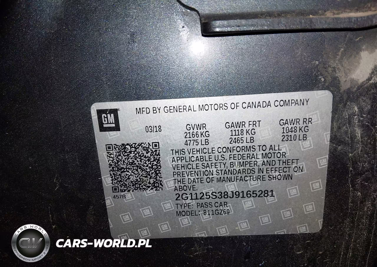 2018 Chevrolet Impala Premier VIN:2G1125S38J9165281 - 9