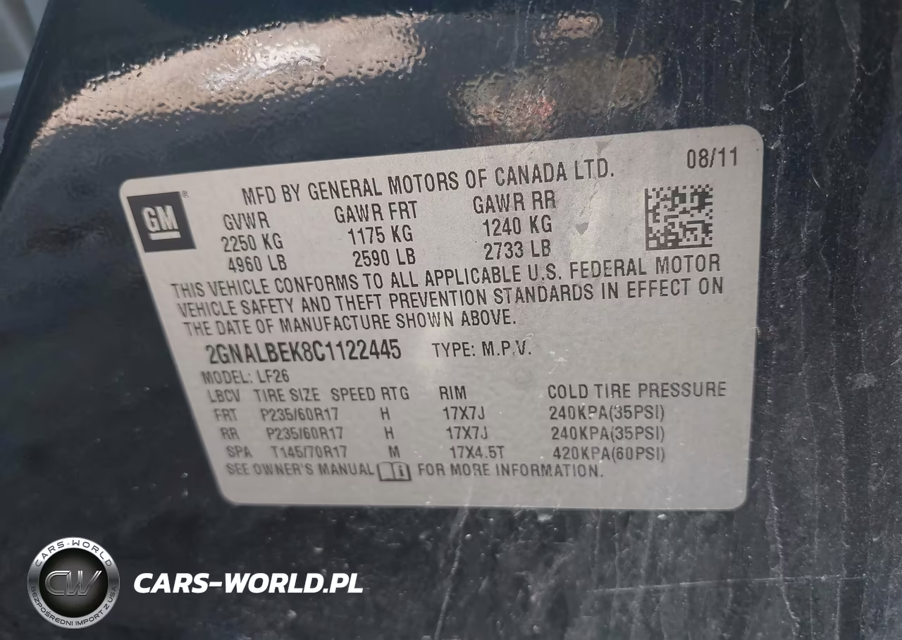 2012 Chevrolet Equinox Ls VIN:2GNALBEK8C1122445 - 9