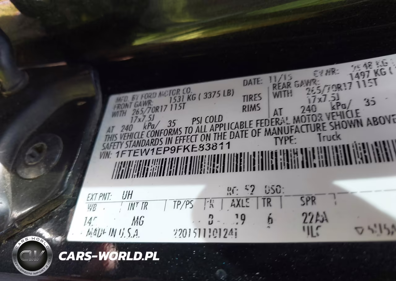 2015 Ford F-150 Xlt VIN:1FTEW1EP9FKE83811 - 9