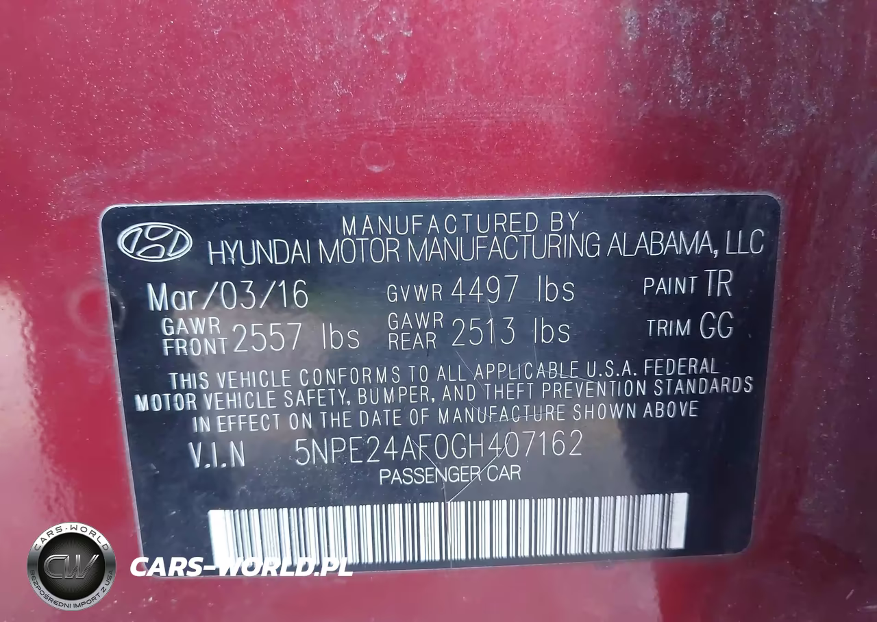2016 Hyundai Sonata VIN:5NPE24AF0GH407162 - 9