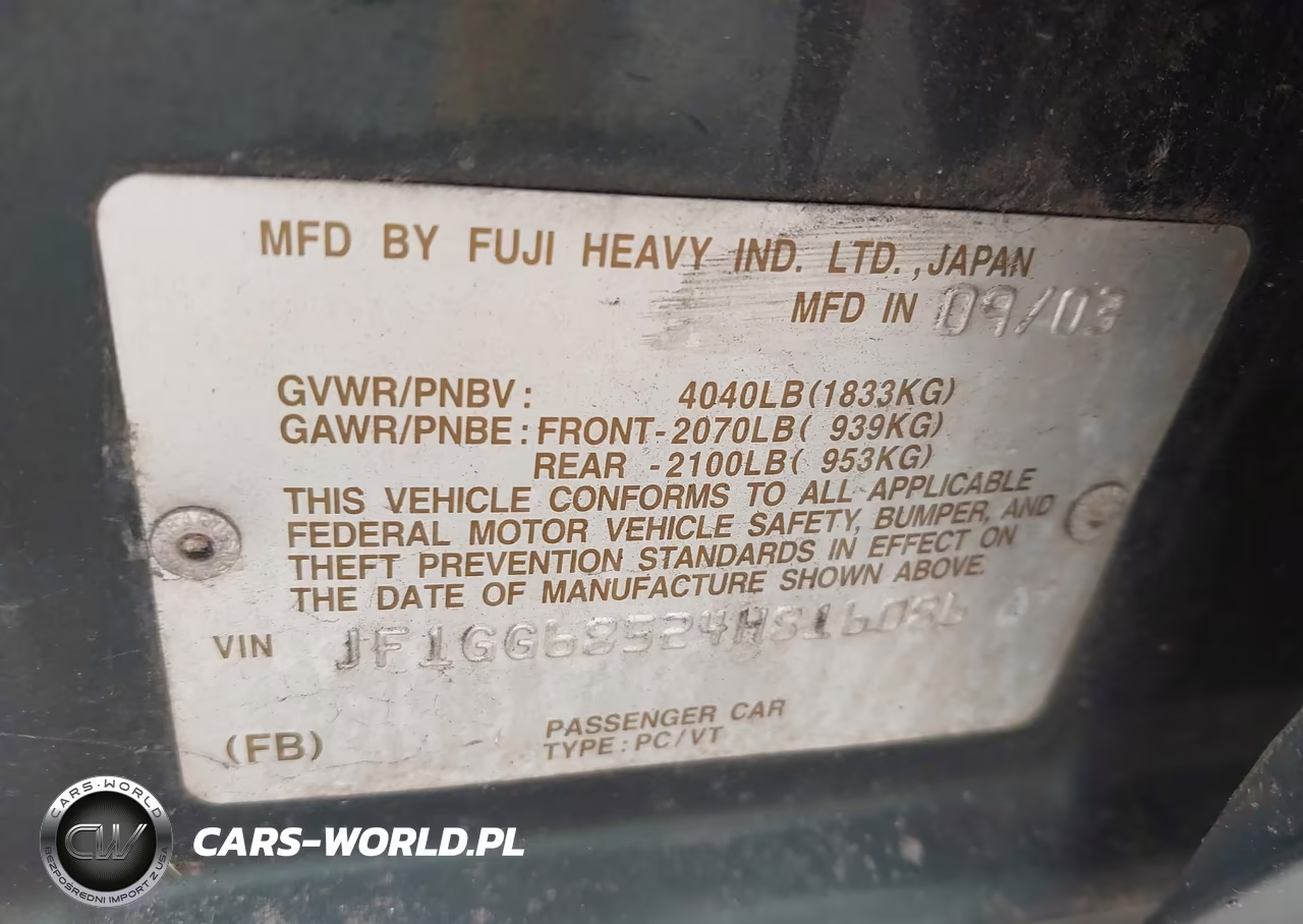 2004 Subaru Impreza Outback Sport VIN:JF1GG68524H816086 - 9